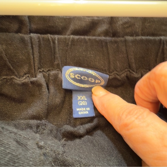 Scoop 2 piece set- shorts/long sleeve button down Women’s Size 20 - linen Blend - Picture 6 of 8